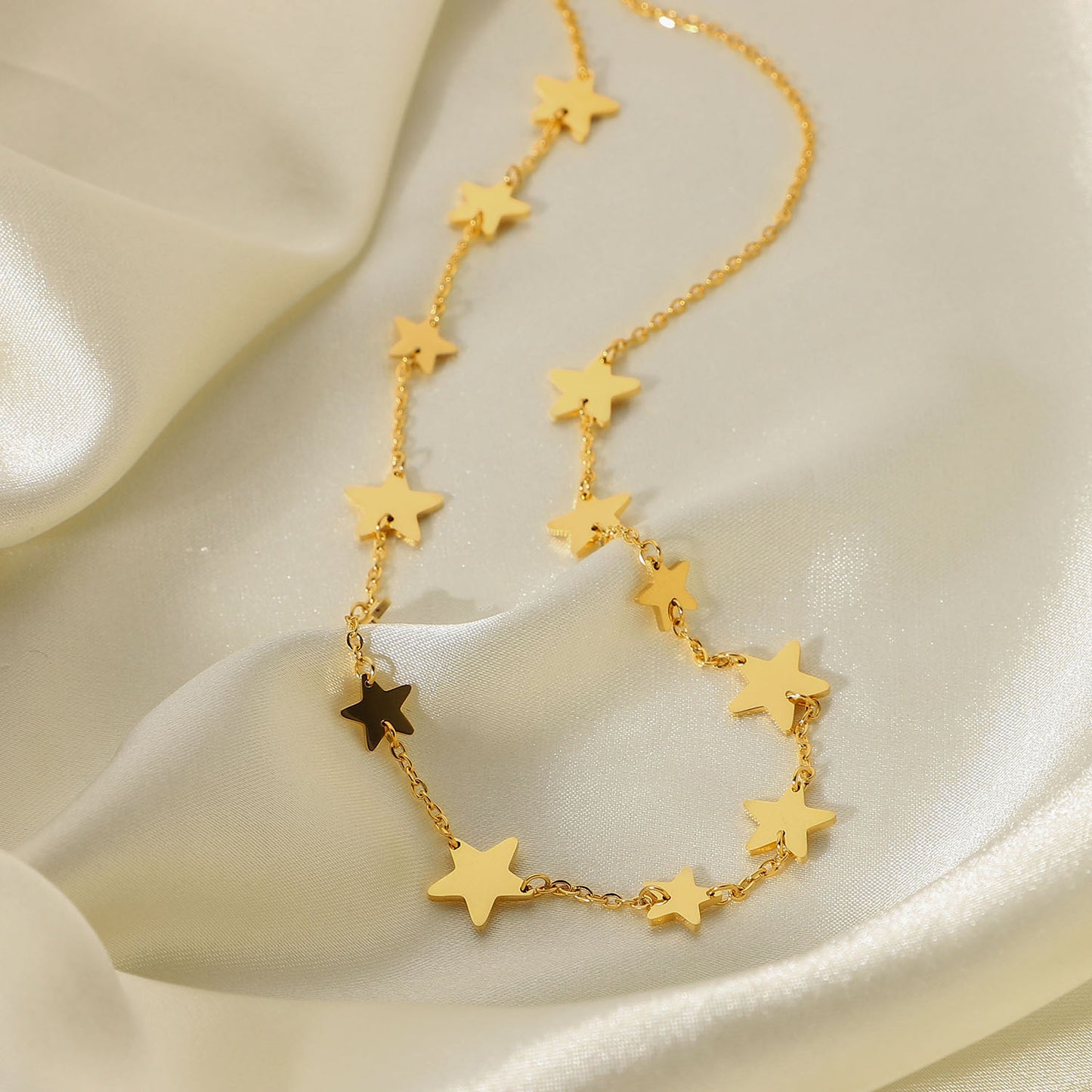 Necklace 18k Gold-plated Stainless Steel Five-pointed Star Handmade Jewelry Necklace Wholesale