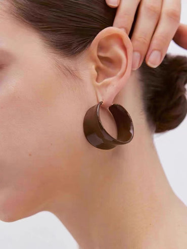 1 Pair Retro Geometric Enamel Alloy Earrings