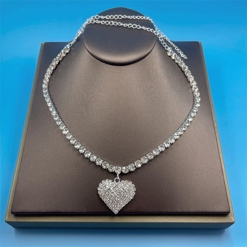 Fashion Heart Rhinestone Women's Necklace