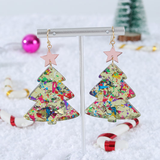 Fashion Christmas Tree Alloy Plating Women's Earrings 1 Pair