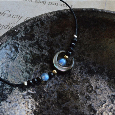Wholesale Jewelry Classic Style Moon Heart Shape Rope Shell Handmade Bracelets Necklace