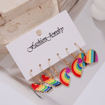 Streetwear Letter Rainbow Alloy Enamel Plating Women's Ear Hook