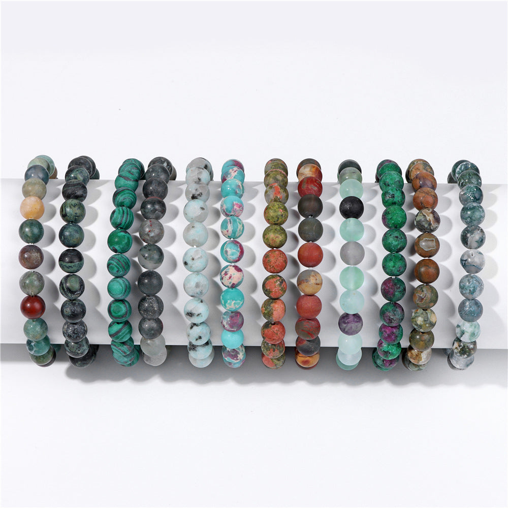 Retro Geometric Natural Stone Beaded Bracelets