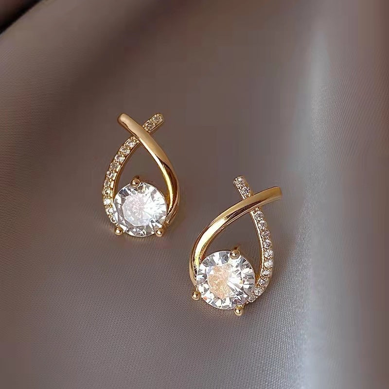 Korea's New Trendy Zircon Earrings Small Earrings