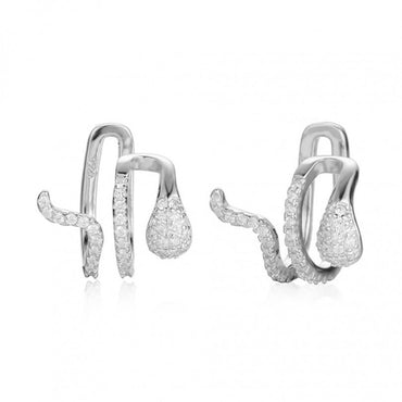Exaggerated Snake-shaped Ear Clip Diamonds Special-shaped Earring
