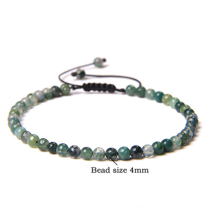 Fashion Solid Color Natural Stone Beaded Bracelets 1 Piece