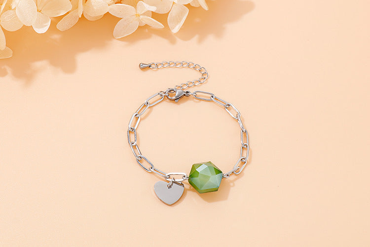 Stainless Steel Heart-shaped Fashion Adjustable Bracelet Wholesale Jewelry Gooddiy