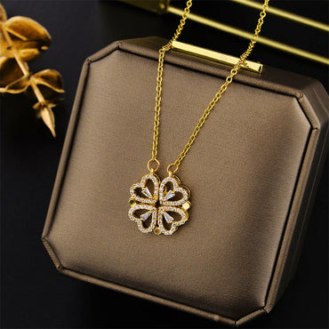 Geometric Titanium Steel 18K Gold Plated Necklaces