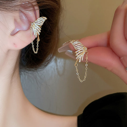 1 Pair Elegant Simple Style Geometric Butterfly Alloy Zircon Ear Cuffs