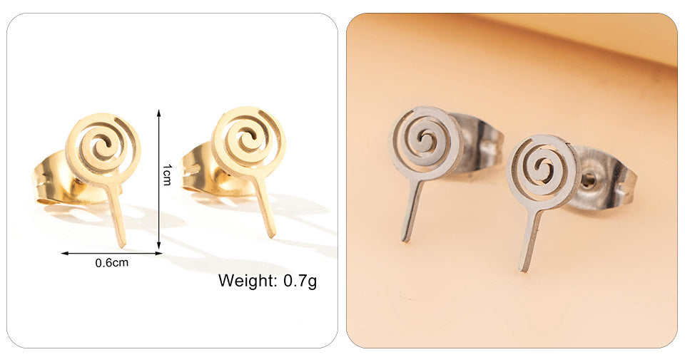 Hot Selling Ear Jewelry Simple New Stainless Steel Geometric Small Earrings Ear Buckle Ear Clip Earrings Wholesale