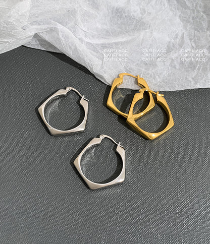 1 Pair Fashion Rhombus Metal Plating Women's Earrings