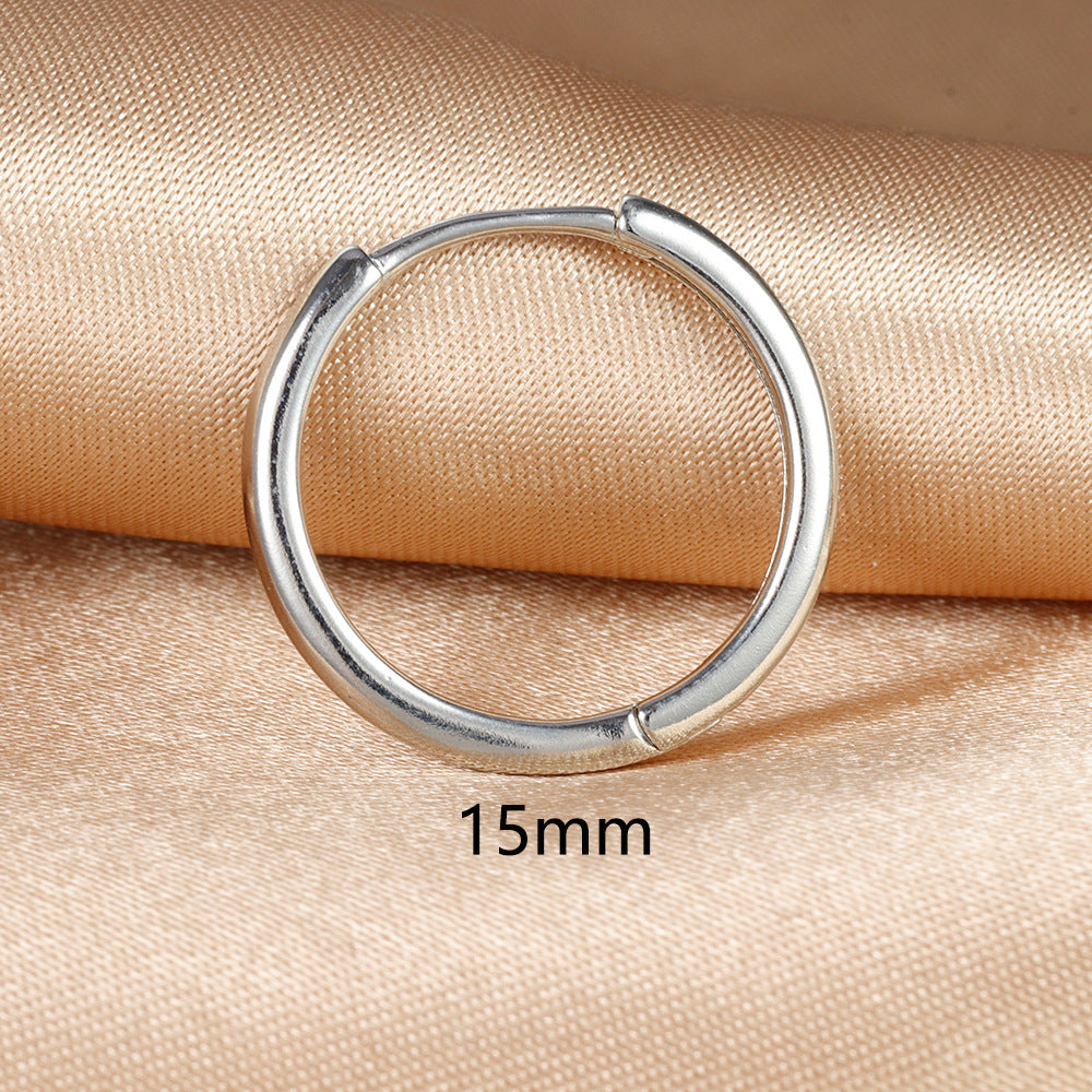 1 Piece Simple Style Circle Plating Copper Earrings