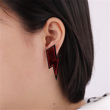 1 Pair Ig Style Lightning Arylic Ear Studs