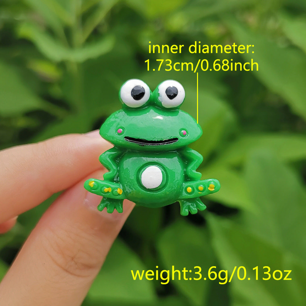 Wholesale Jewelry Cartoon Resin Frog Ring Gooddiy