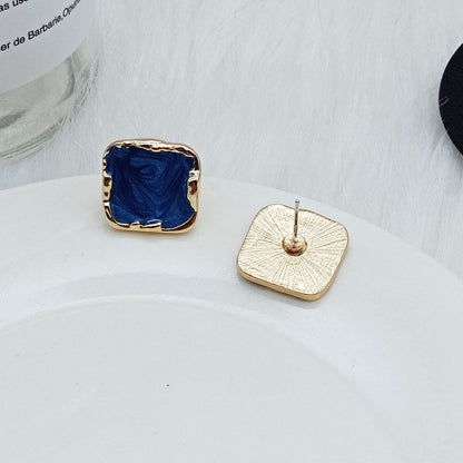 Vintage Style Geometric Alloy Enamel Ear Studs