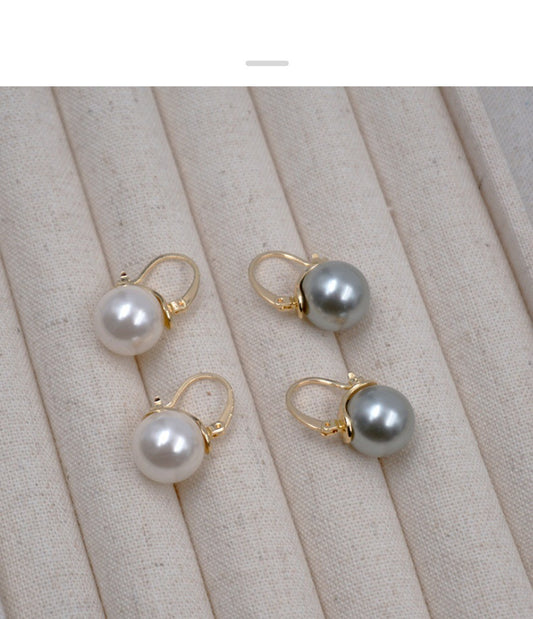 Elegant Simple Style Geometric Imitation Pearl Titanium Steel Copper Plating Earrings Necklace