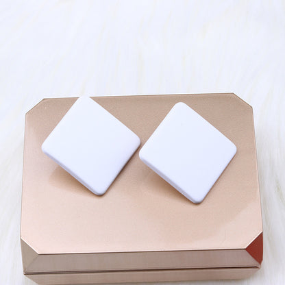 1 Pair Simple Style Geometric Arylic Stoving Varnish Women's Ear Studs