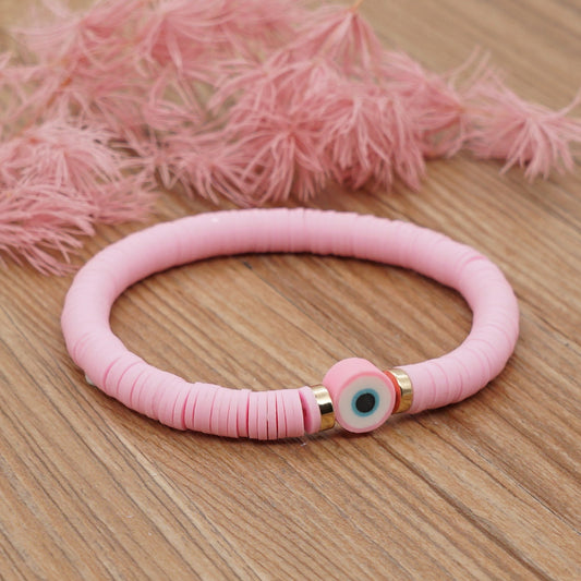 Wholesale Jewelry Geometric Woven Candy Color Eye Beaded Bracelet Gooddiy