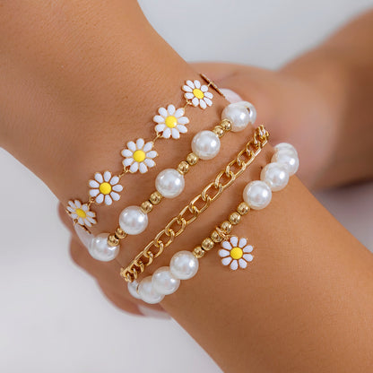 IG Style Sweet Star Daisy Alloy Soft Clay Plating Women's Bracelets