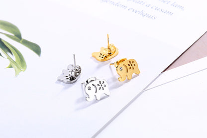 Fashion Stainless Steel Elephant Stud Earrings Wholesale Gooddiy