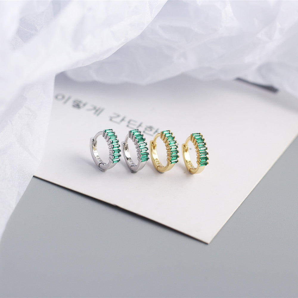 Fashion Geometric Plating Gem Earrings Ear Studs