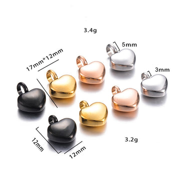 Sweet Heart Shape Stainless Steel Plating Charms Pendant Necklace