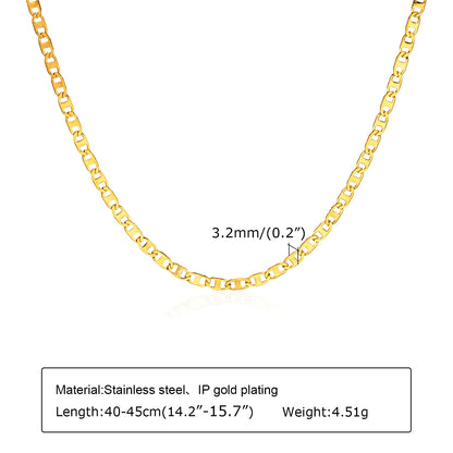 Fashion Solid Color Stainless Steel Plating Bracelets Necklace