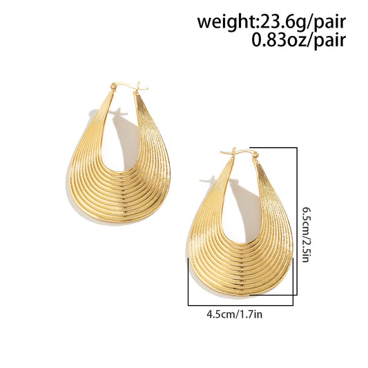 1 Pair Exaggerated Simple Style Geometric Plating Iron Earrings