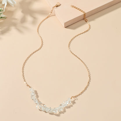 Fashion Creative Irregular Green Crystal Clavicle Chain Wholesale Gooddiy