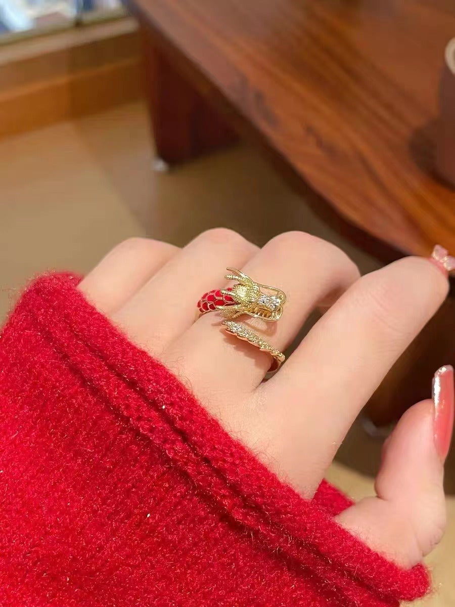 Wholesale Cute Dragon Copper Plating Rings