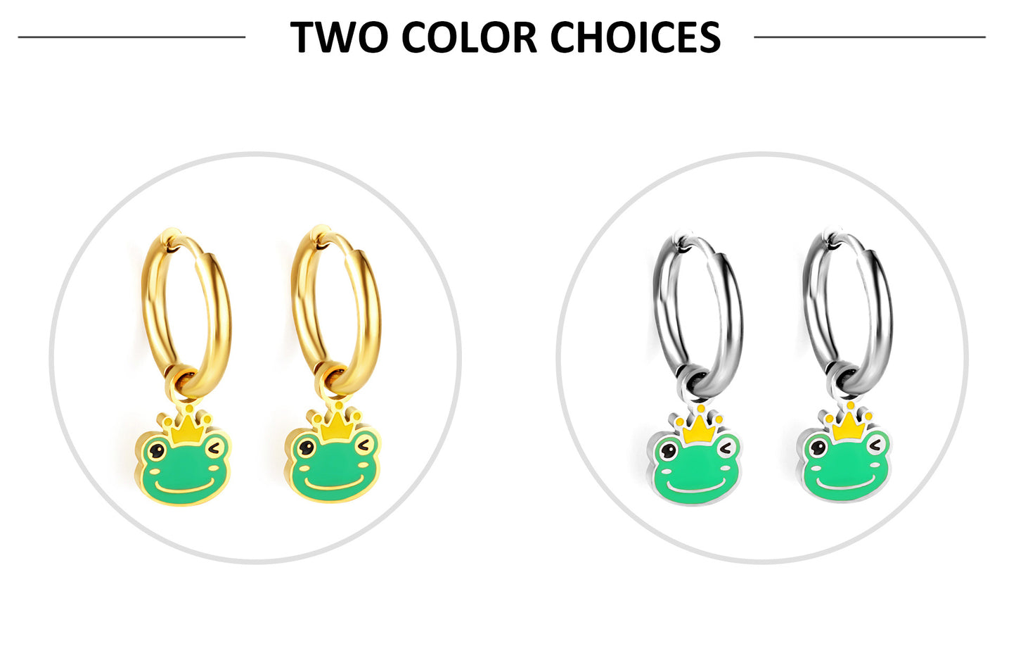 Fashion Animal Stainless Steel Plating Dangling Earrings 1 Pair