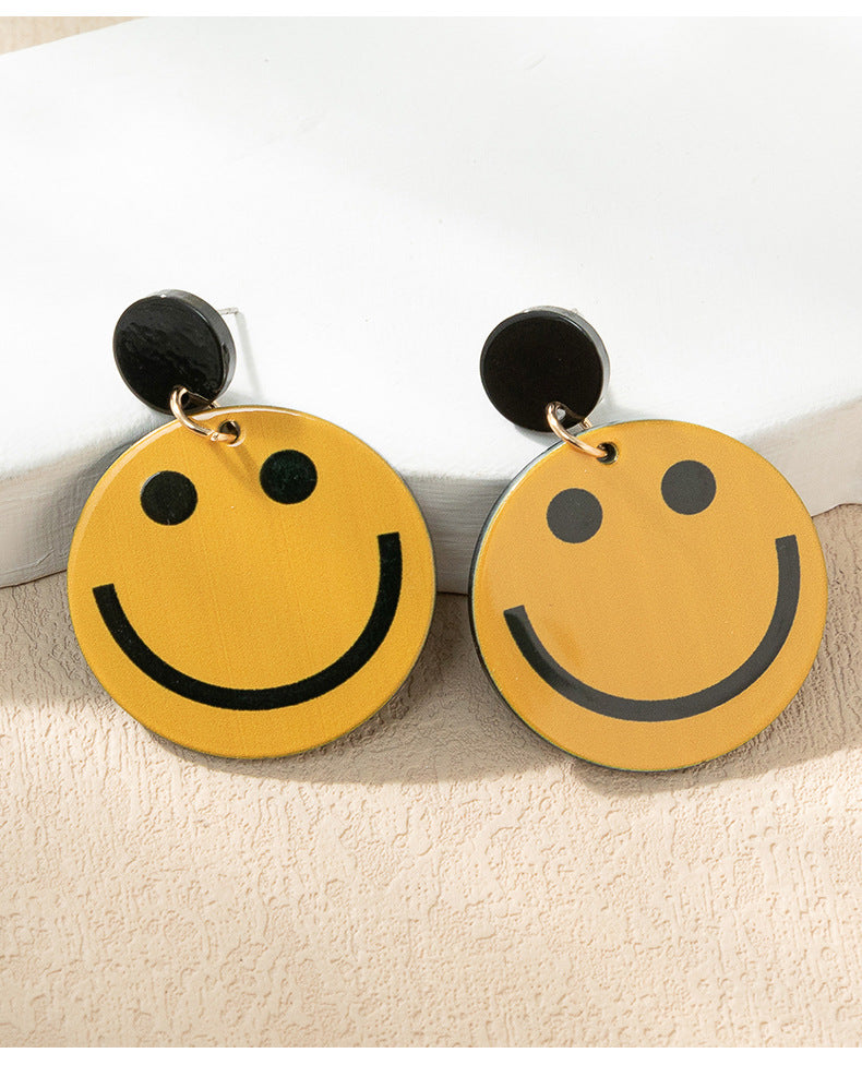 1 Pair Ig Style Simple Style Smiley Face Arylic Drop Earrings