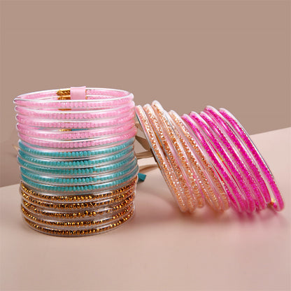 Basic Geometric Silica Gel Handmade Women's Wristband