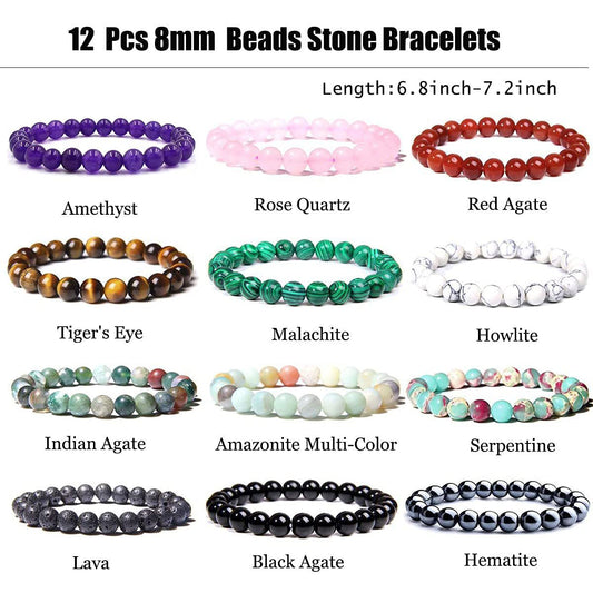 Fashion Round Agate Bracelets