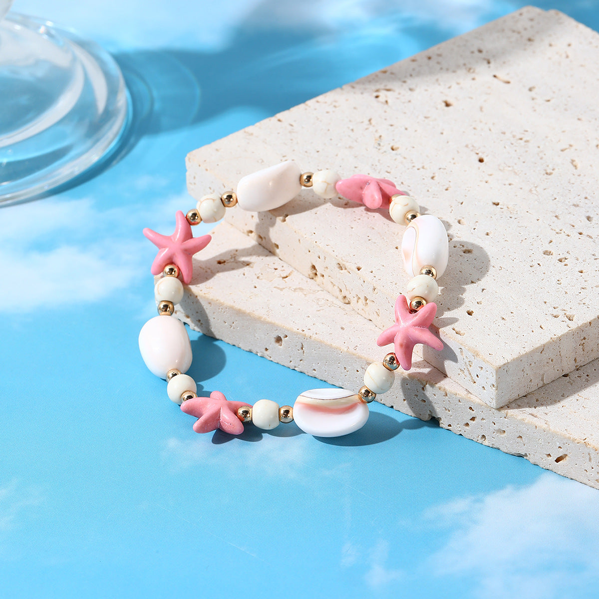 Vacation Starfish Ceramics Beaded Plating Women's Bracelets
