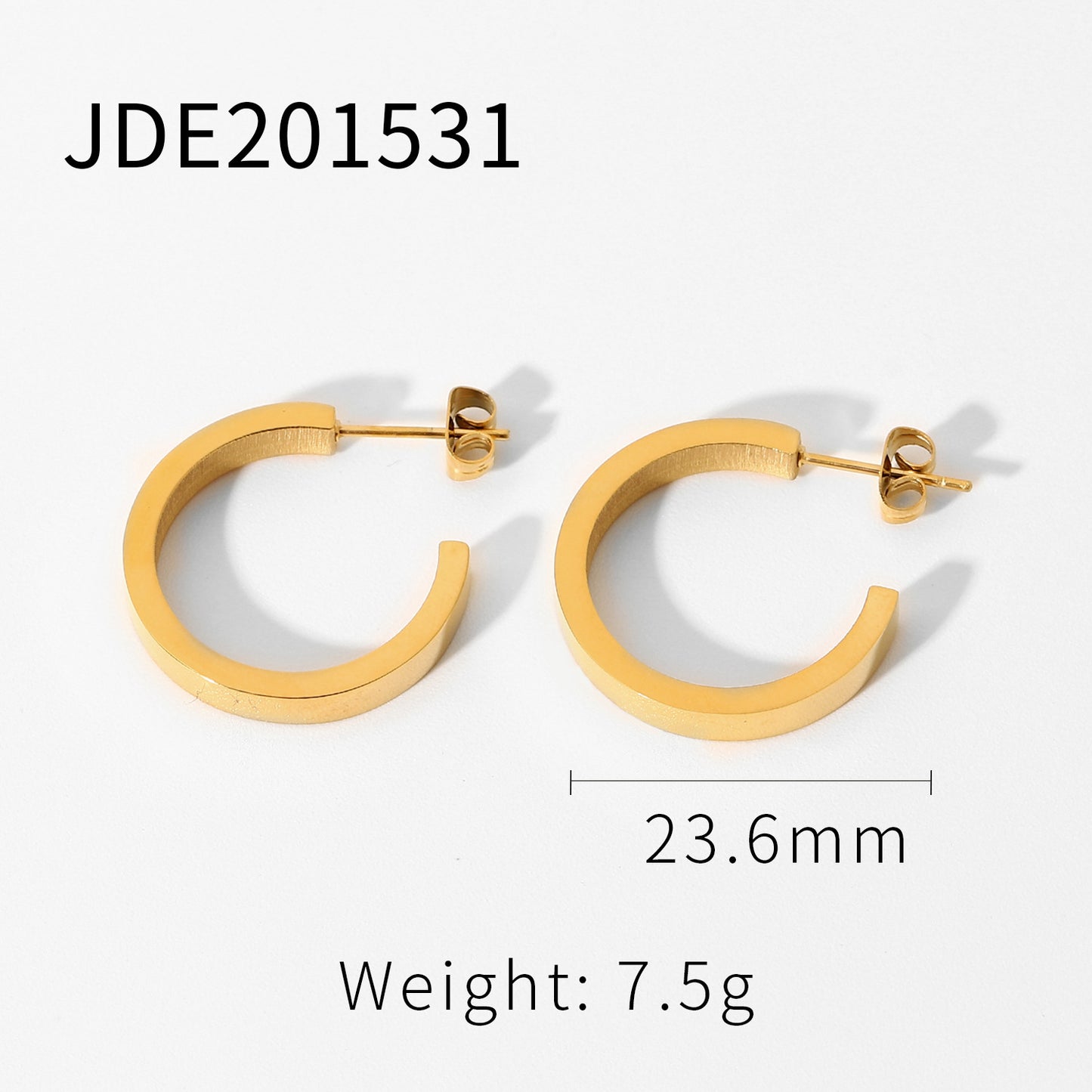 Wholesale Jewelry C-shaped Stainless Steel Opening Earrings Gooddiy