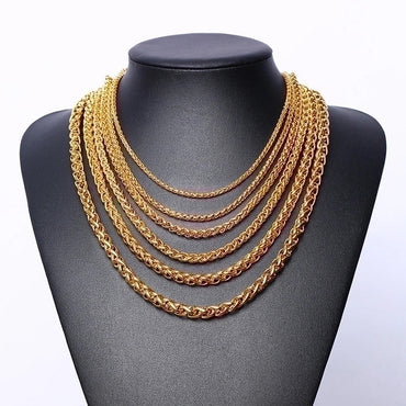 Simple Style Geometric Stainless Steel Plating Layered Necklaces