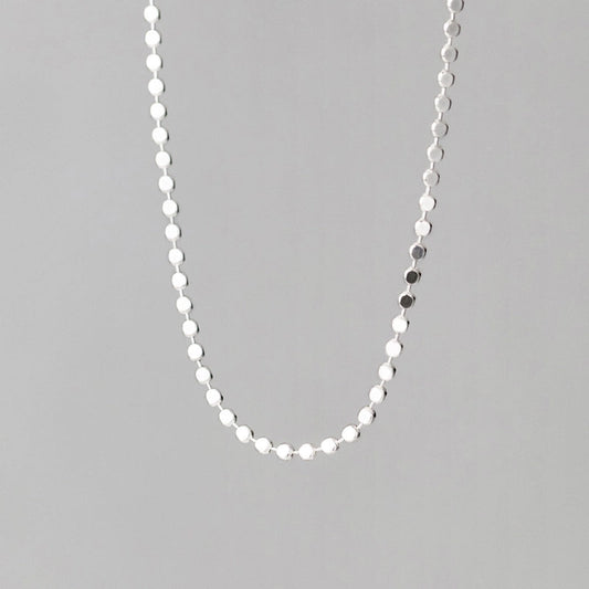 Simple Style Solid Color Sterling Silver Necklace