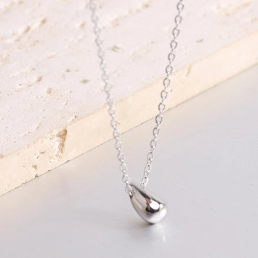 Simple Style Water Droplets Titanium Steel Pendant Necklace In Bulk