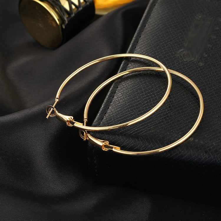 Retro Geometric Plating Iron Hoop Earrings