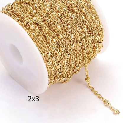 A Pack Of 2 M 2MM 3mm 4mm 304 Stainless Steel 18K Gold Plated Polished Jewelry Accessories