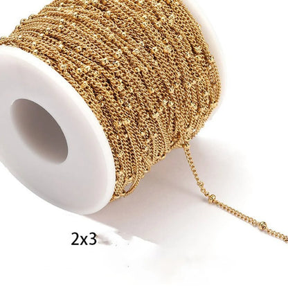 A Pack Of 2 M 2MM 3mm 4mm 304 Stainless Steel 18K Gold Plated Polished Jewelry Accessories