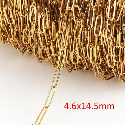 A Pack Of 2 M 2MM 3mm 4mm 304 Stainless Steel 18K Gold Plated Polished Jewelry Accessories