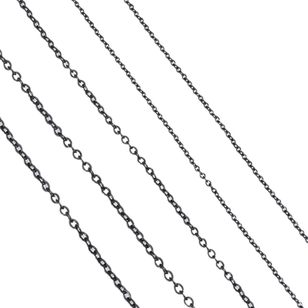 A Pack Of 2 M 304 Stainless Steel 18K Gold Plated Solid Color Polished Chain