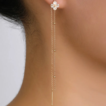 A Pair Of New Ins Fashion Jewelry S Shape Design Simple Tassel Earrings