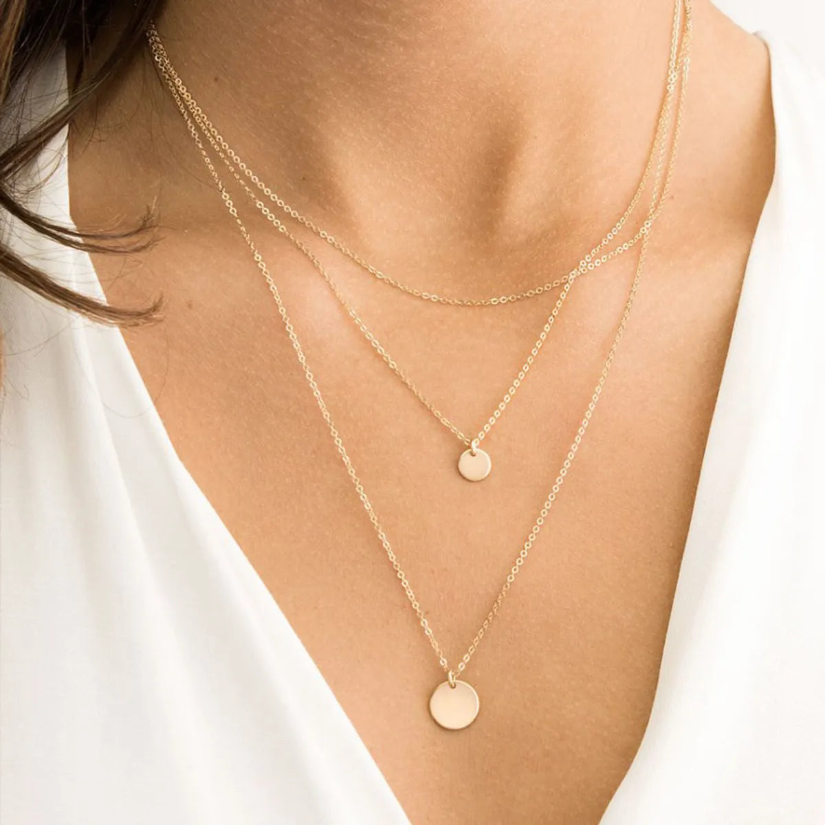 Accessories Necklace Geometric Suit Necklace L316 Stainless Steel Three-piece Necklace Clavicle Chain Wholesale Gooddiy