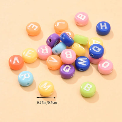 200 Pieces Per Pack Arylic Letter Beads