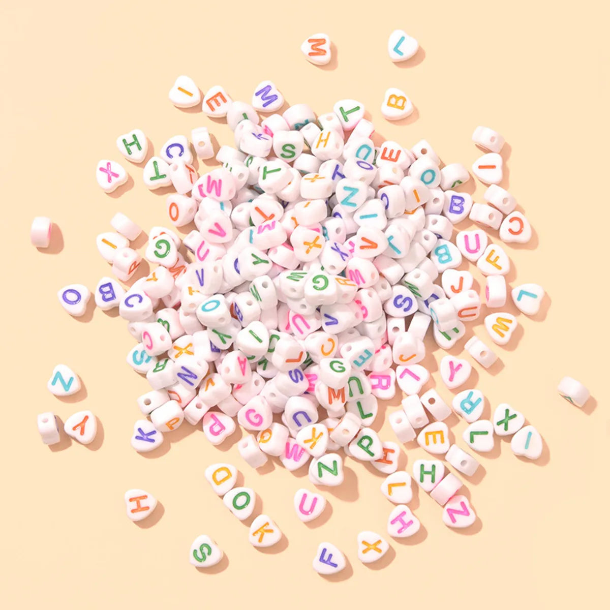 200 Pieces Per Pack Arylic Letter Beads