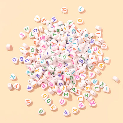 200 Pieces Per Pack Arylic Letter Beads