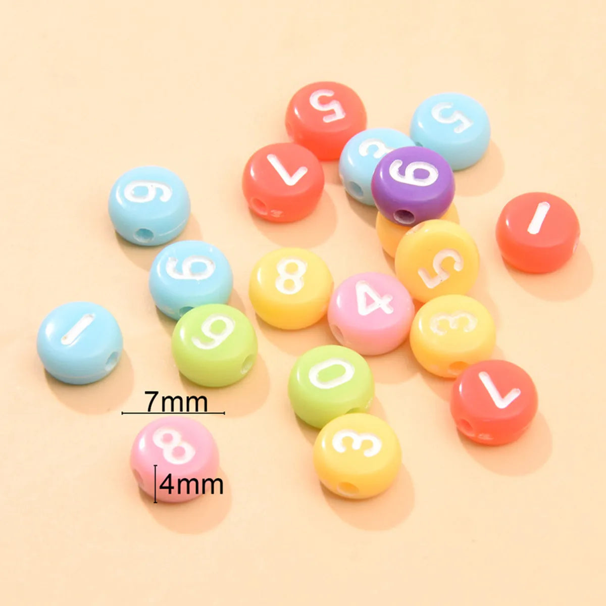 200 Pieces Per Pack Arylic Letter Beads